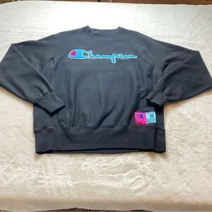 Champion Black Reverse Weave Sweatshirt Size Medium